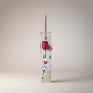 Szappantulipán ajándék díszdobozban – illatos romantikus tulipán dekoráció