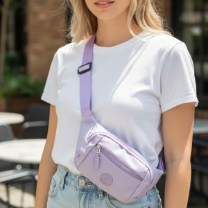 Női övtáska több rekesszel – sportos crossbody táska állítható pánttal, több színben